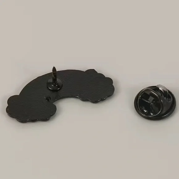3/$25 “Storms Don’t Last Forever” Double Cloud Rainbow Pin Badge Brooch UNISEX - Picture 2 of 8